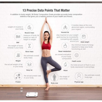 New Xiaomi Mi Body Composition Scale 2 Smart Fat Weight Health Scale BT 5.0 Balance Test 13 Body Date BMI Weight Scale LED Digital Display Mi Fit APP Data Analysis