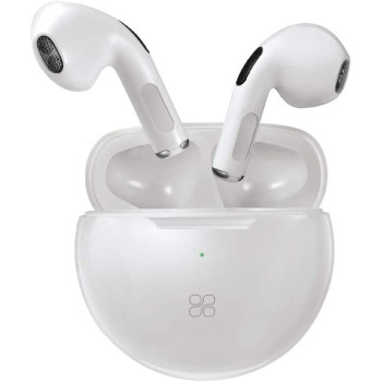 Promate True Wireless Earbuds, Premium Inear Bluetooth V5.0 Headphones With Charging Case, Mic, Hd Sound, Touch Control And 12H Playtime For Gym, Iphone 12, Ipad Pro, Galaxy S21, Charisma2, White