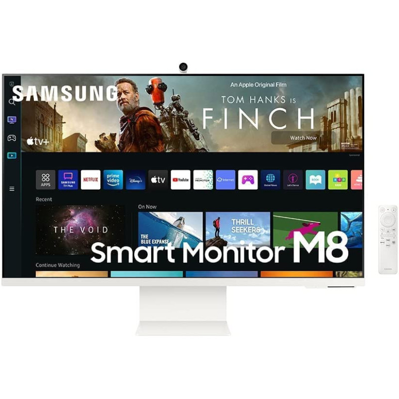 SAMSUNG 32" M80B 4K UHD HDR Smart Computer Monitor Screen with Streaming TV, SlimFit Camera Included, Wireless Remote PC Access, Alexa Built-In, LS32BM805UNXGO, White