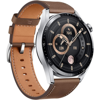 HUAWEI Watch Gt 3 46 Mm Smartwatch, Durable Battery Life, All-Day Spo2 Monitoring,Bluetooth Calling, Brown