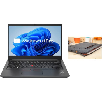 Lenovo 2022 Latest Lenovo ThinkPad E14 Gen 2 Laptop 14" FHD Anti Glare Display Core I5-1135G7 Upto 4.2GHz 32GB 2TB SSD Intel Iris Xe Graphics Fingerprint Eng Key WIN11 Pro Black With Golla Sleeve case