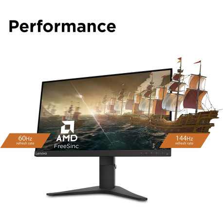 Lenovo 65FEGAC2UK G25-10(C19245FY0) 24.5 inches LED Gaming Monitor With Stand, Raven Black