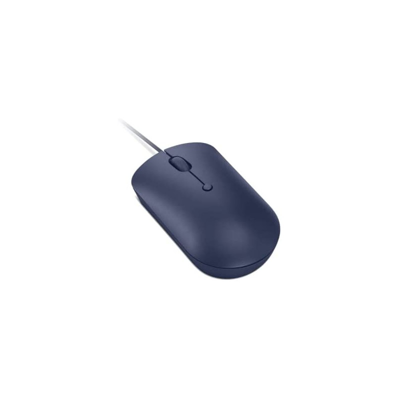 Lenovo 540 USB-C Wired Compact Mouse, 4 Button, Adjustable 2400 DPI, Left or Right Hand, GY51D20878, Abyss Blue