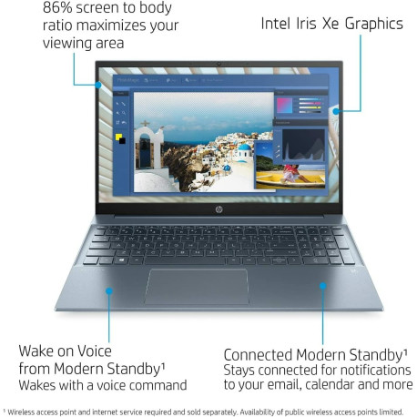 HP Newest 2022 15-EEH1052#EN Laptop With 15.6 Inch Display AMD Ryzen 5 5500U Processor 16GB RAM 512GB SSD AMD Radeon Graphics Windows 11 English Blue